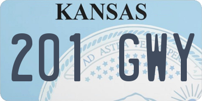 KS license plate 201GWY