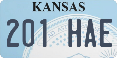 KS license plate 201HAE