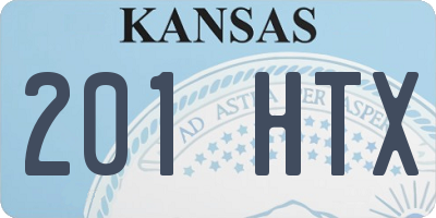 KS license plate 201HTX