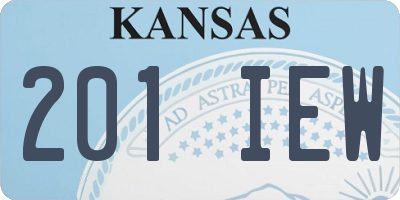 KS license plate 201IEW