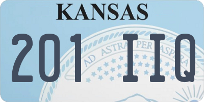 KS license plate 201IIQ