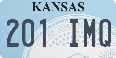 KS license plate 201IMQ