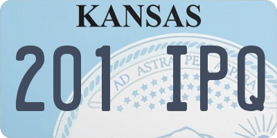 KS license plate 201IPQ