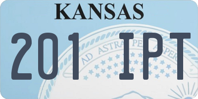 KS license plate 201IPT