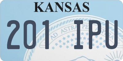 KS license plate 201IPU
