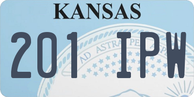 KS license plate 201IPW