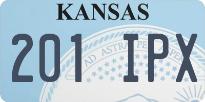 KS license plate 201IPX