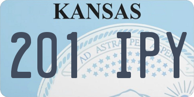KS license plate 201IPY