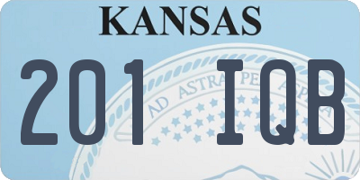 KS license plate 201IQB