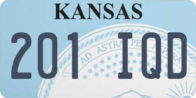 KS license plate 201IQD