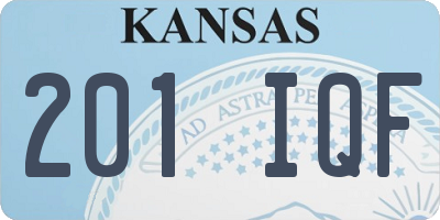 KS license plate 201IQF