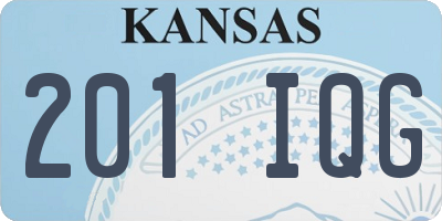 KS license plate 201IQG