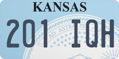 KS license plate 201IQH