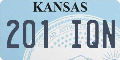KS license plate 201IQN