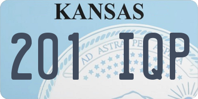KS license plate 201IQP