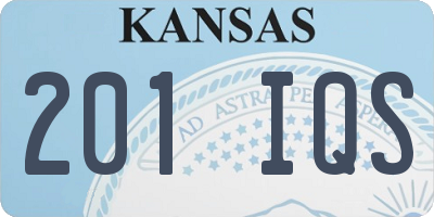 KS license plate 201IQS