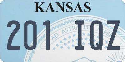 KS license plate 201IQZ