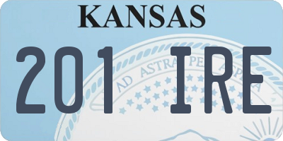 KS license plate 201IRE