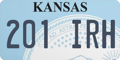KS license plate 201IRH