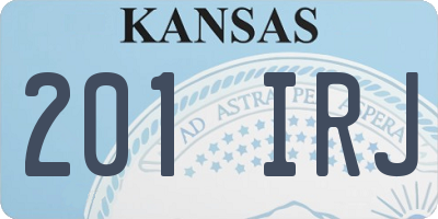 KS license plate 201IRJ