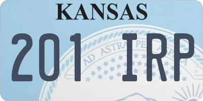 KS license plate 201IRP