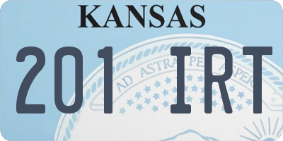 KS license plate 201IRT