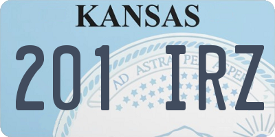 KS license plate 201IRZ