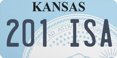 KS license plate 201ISA