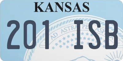 KS license plate 201ISB