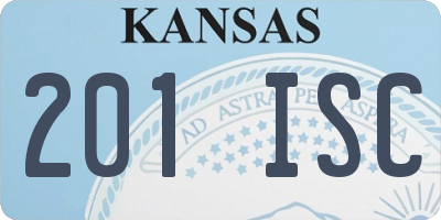 KS license plate 201ISC