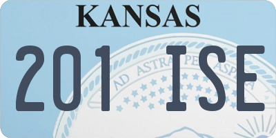 KS license plate 201ISE