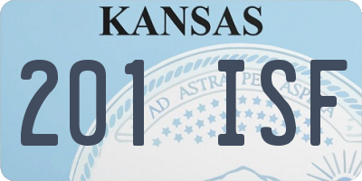 KS license plate 201ISF