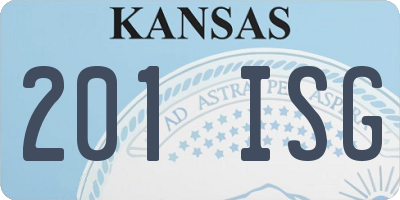 KS license plate 201ISG