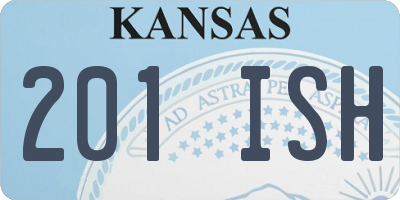 KS license plate 201ISH