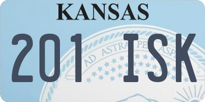KS license plate 201ISK