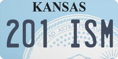 KS license plate 201ISM