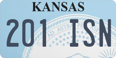 KS license plate 201ISN