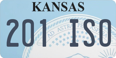 KS license plate 201ISO