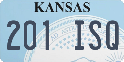 KS license plate 201ISQ