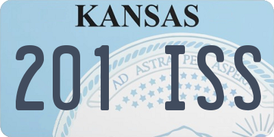 KS license plate 201ISS