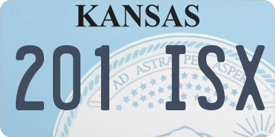 KS license plate 201ISX
