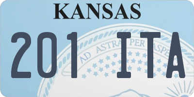 KS license plate 201ITA