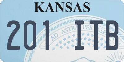 KS license plate 201ITB