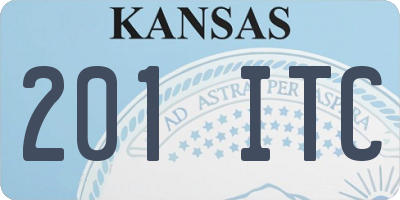 KS license plate 201ITC