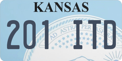 KS license plate 201ITD
