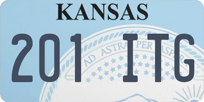 KS license plate 201ITG