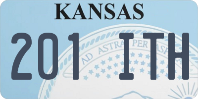 KS license plate 201ITH