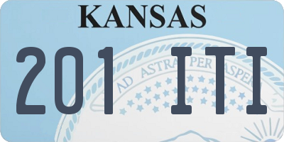 KS license plate 201ITI