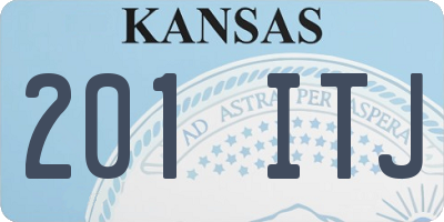 KS license plate 201ITJ