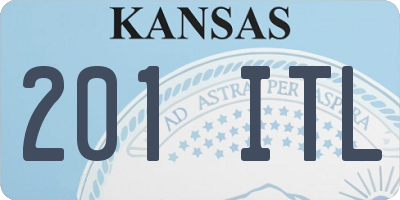 KS license plate 201ITL